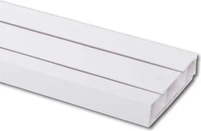 Produktbild von Gardinenschiene 90 cm 2-läufig, Innenlaufschiene aus robustem Kunststoff für Gardinen & Schiebevorhänge