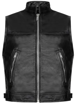 Produktbild von PAULGOS Lederweste Biker Kutte Clubweste Chopper Weste 100% Echtleder - BW8