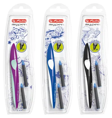Produktbild von Herlitz Rollerball Pen My.Pen Assorted Colours, Stick Pen, Mehrfarben, Blau, Kunststoff, Ambidextrös, Tinte auf Wasserbasis