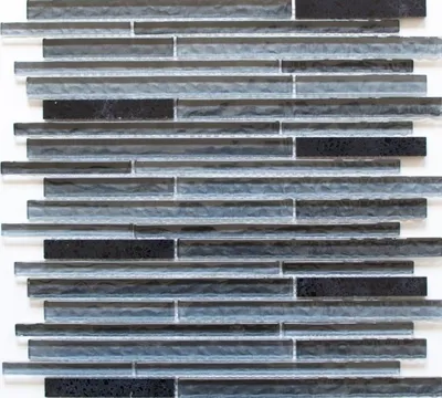 Produktbild von Mosaikfliese Transluzent Komposit schwarz Multistick Glasmosaik Crystal Artificial schwarz MOS86-MS89