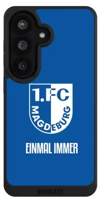 Produktbild von NIVOCASE Handyhülle für Samsung Galaxy S26  Hülle NIVOpure Case Schwarz Offizielles Lizenzprodukt Wappen 1. FC Magdeburg