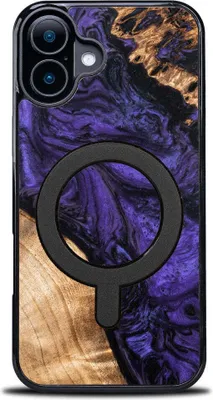 Immagine prodotto di Custodia in legno per iPhone 16 Plus, Bewood Unique Violet per MagSafe