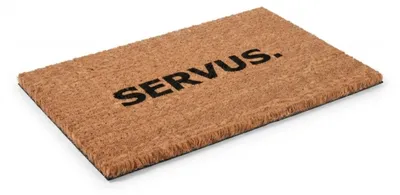 Image de Tapis d'entrée Relaxdays en fibre de coco, 60 x 40 cm, inscription « Servus », tapis antidérapant, pour l'intérieur et l'extérieur, naturel/noir, Image générée par une IA