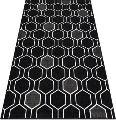 Produktbild von Teppich SPRING 20404993 Sechseck Sisal, geschlungen - schwarz Schwarz 200x290 cm