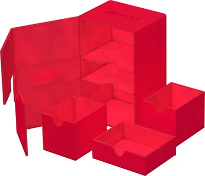 Produktbild von Ultimate Guard Twin Flip`n`Tray 160+ XenoSkin Monocolor Rot