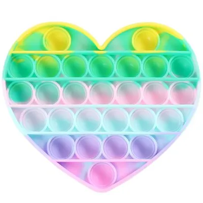 Produktbild von Rainbow GmbH Bubble Toy Pastell Herz ca. 11 cm x 13 cm