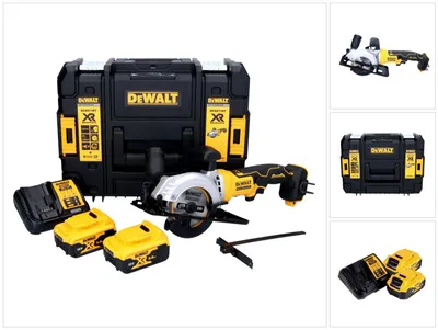 Obrázok produktu pre Akumulátorová okružná píla DeWalt DCS 571 P2 18 V 115 mm bez kefiek + 2x batéria 5,0 Ah + nabíjačka + TSTAK