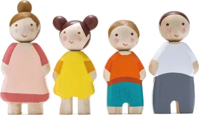 Produktbild von Tender Leaf Puppenfamilie Holzpuppen Puppenhaus The Leaf 4er-Set