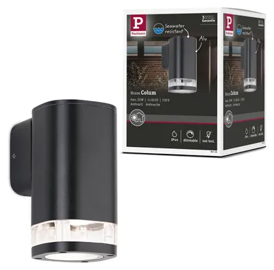 Imagen del producto de Paulmann: Lámpara de pared exterior Colum, resistente al agua de mar