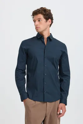 Image de CASUAL FRIDAY CFPalle - Chemise slim fit pour homme, chemise de travail unie avec col Kent
