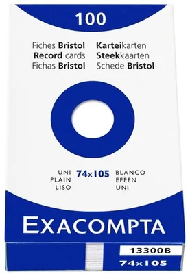 Produktbild von Karteikarten A7 blanko weiß VE=40x100 Stück