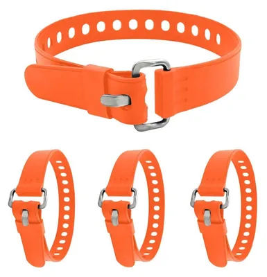 Immagine prodotto di Cinghie elastiche in silicone, regolabili, arancioni, 50 cm, confezione da 4 pezzi