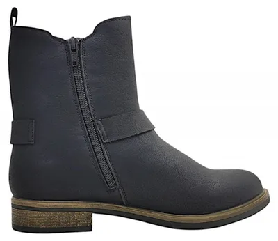 Imagen del producto de Zapatos de mujer Rieker, bota con cremallera, color negro, para uso casual
