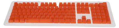 Image de Capuchons de touches pour clavier 108 touches, hauteur OEM, à monter soi-même, transparents et mats, pour claviers mécaniques à 61/87/104 touches - Orange