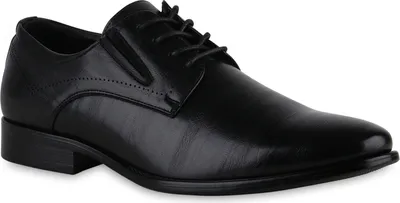Produktbild von VAN HILL Herren Klassische Halbschuhe Slippers Blockabsatz Schuhe 839354, Farbe: Schwarz, Größe: 42