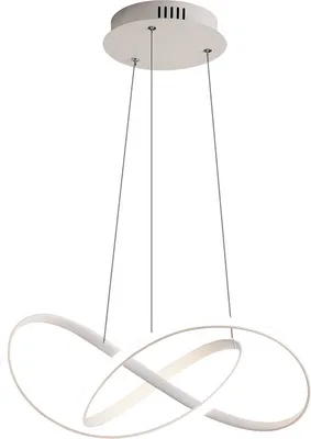 Produktbild von Eurotondisplay LED Pendelleuchte 9642 weiß 50cm Höhe 120cm 96W Fernbedienung Lichtfarbe/ Helligkeit einsetllbar dimmbar Acryl-Schirm weiß lackierter