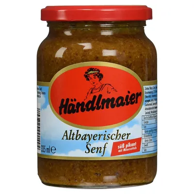 Obrázok produktu pre Händlmaier Stará bavorská horčica pripravená s jemným chrenom 335ml
