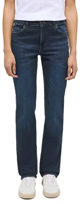 Produktbild von MUSTANG Damen Jeans Crosby Relaxed Straight Fit - Blau - Dark Blue Denim Stretch