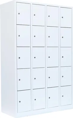 Produktbild von Schließfachschrank Wertfachschrank Fächerschrank Spind 20 Fächer Weiß 520547