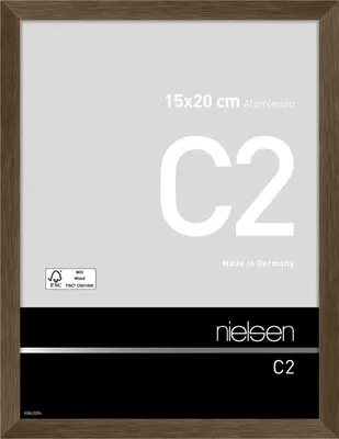 Obrázek produktu pro Hliníková lišta Nielsen C2, barva ořech, strukturovaná, matná, rozměry 15x20 cm