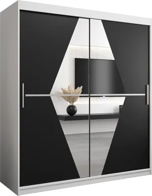 Produktbild von Kleiderschrank, Schiebetürenschrank Schlafzimmer, Schrank mit Spiegel BOLIWIA 180 cm