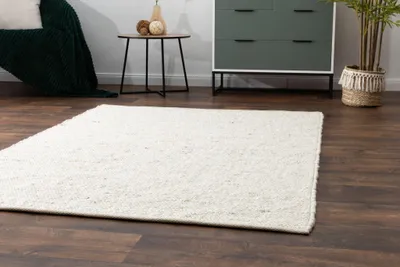 Produktbild von Steffensmeier Handwebteppich Gabun 100 % Schurwolle Wohnzimmer im Scandi Style, Natur, Größe 130x190 cm
