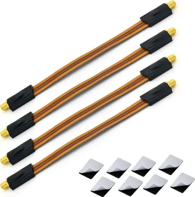 Produktbild von ARLI 4x Fensterdurchführung UltraSlim – Vergoldet | TV SAT Flachkabel Ultraflach 0,2 mm DVB-S2 DVB-T2 für Fenster & Türen
