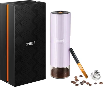 Produktbild von Elektrische Kaffeemühle, wiederaufladbare mit konischem Frässtift aus Mahlgradeinstellungen, für Espresso, Moka, Pour Over, French Press, Cold Brew