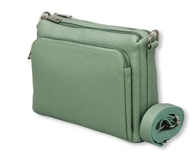 Produktbild von Adel Bags BECKY Schultertasche Leder, Umhängetasche für Damen, Mintgrün