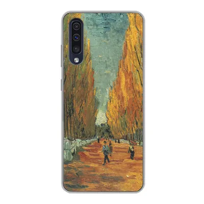 Produktbild von MuchoWow® Handyhülle Schutzhülle Hülle für Samsung Galaxy A30s Elysische Felder - Vincent van Gogh Silikon Softcase Handy Hülle - Karteninhaber