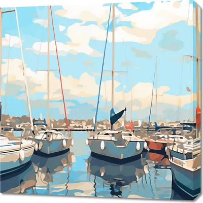 Image de Tableau 70 x 70 cm Marina cubiste