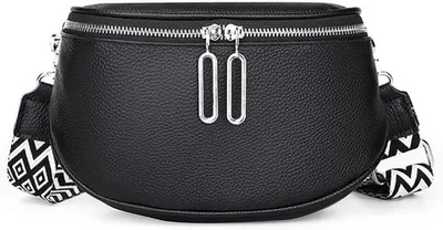 Elegante Leder Hüfttasche mit verstellbaren und abnehmbaren Schulterriemen, 26 x 7 cm, ideal für den täglichen Gebrauch und