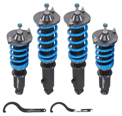 Productafbeelding van Verstelbaar schroefdraadophangingsset, hoogteverstelling 1/2 inch, 24 standen voor de achtervering, veerkracht voorzijde 7 kg/mm, veerkracht achterzijde 6 kg/mm, compatibel met Mazda MX-5 NA NB van 1989-2005