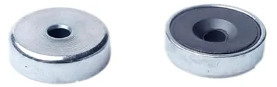 Produktbild von 50 Ferrit-Topfmagnete 16×4 mit Senkbohrung für Schrauben, starke Haftmagnete für Werkstatt und industrielle Anwendungen