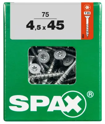 Produktbild von Spax Universalschrauben 4.5 x 45 mm TX 20 Senkkopf - 75 Stk.