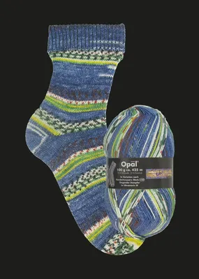 Produktbild von Opal Hundertwasser I | 4-fach Sockenwolle 100g | Farbe 1437