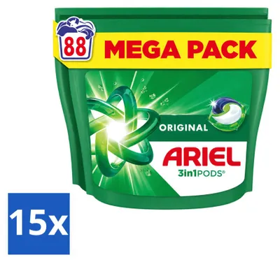 Produktbild von 15 x Ariel 3in1 Waschmittel Pods Original - Vorteilspackung - 15 Stücke