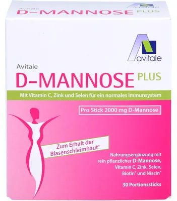 Immagine prodotto di Avitale D-Mannose Plus 2000 mg granuli per il mantenimento della mucosa vescicale, 30 bastoncini