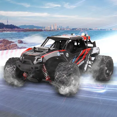 Produktbild von RC-Auto, Ferngesteuertes Auto, 2.4 GHz RC Spielfahrzeuge, 1:18 4WD Monster Truck, Elektrofahrzeug mit 7,4 V Batterie, 30 km/h Ferngesteuerte Fahrzeuge