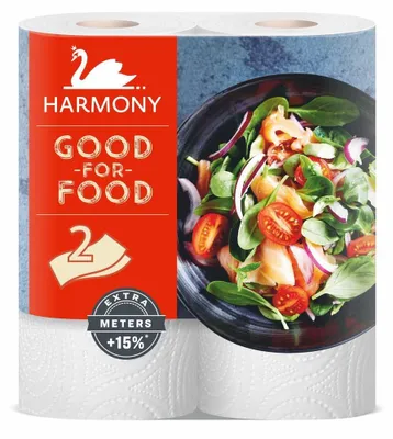 Obrázek produktu pro Harmony papírová utěrka v roli Good For Food XL 2-vrstvý, 2 x 19 m / 2 ks