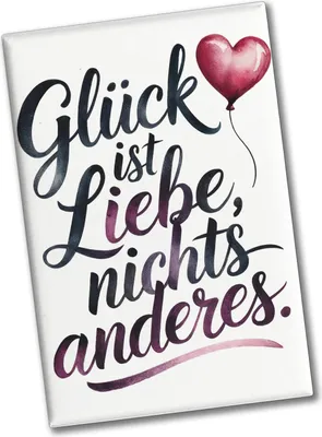 Produktbild von Glück ist Liebe Souvenir Souvenir Magnet Herz Luftballon