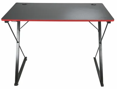 Gaming-Schreibtisch, Kohlefaser-Oberfläche, 100x60x75 cm, schwarz
