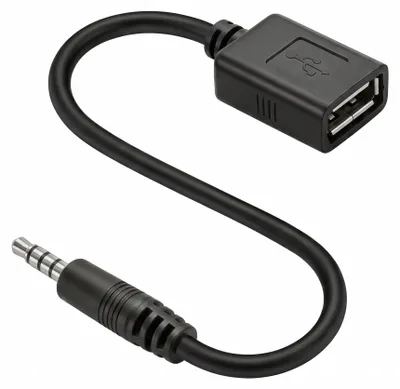 USB-auf-AUX-Adapterkabel für Autoradio, 20 cm