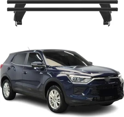 Zdjęcie produktu dla Bagażnik bazowy Menabo do Ssangyong Korando mk4 2019-2025 aluminium czarny 2x