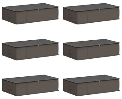 Immagine prodotto di vidaXL Contenitore con finestra trasparente sul coperchio, 6 pezzi, grigio