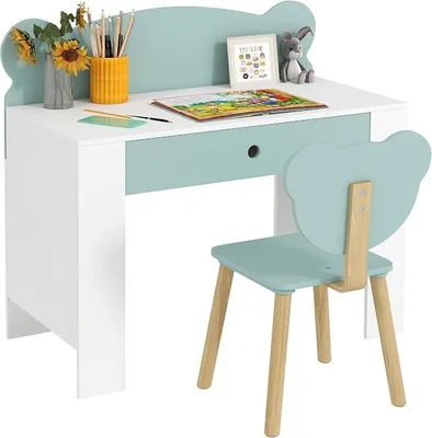 Imagen del producto de Escritorio y silla para niños, color verde