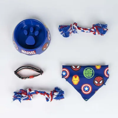 Produktbild von Willkommensgeschenkset für Hunde The Avengers 5 Stücke