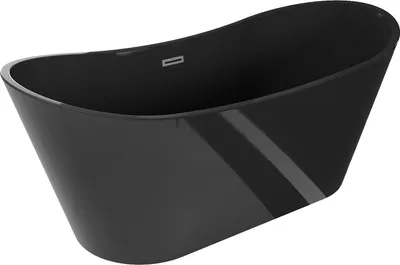 Produktbild von Mexen Montana freistehende Badewanne 170 x 80 cm, schwarz, Überlauf gun metal - 52011708070-95