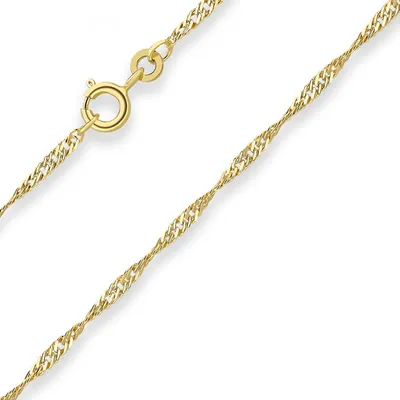 Produktbild von 2,2mm Singapurkette Goldkette Collier Halskette aus 333 Gold Gelbgold 50cm