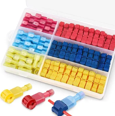 Produktbild von 240 Stück T-Tap Elektrische Steckverbinder, Kabeldieb,Abzweigverbinder, Stromdieb Kfz T-Abzweigverbinder Schnellverbinder Kit 120 T-Abzweigverbinder + 120Flachstecker